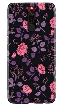 Rose Pattern Mobile Back Case for Xiaomi Redmi 8 (Design - 2)