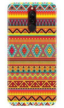 Zigzag line pattern Mobile Back Case for Xiaomi Redmi 8 (Design - 4)