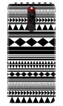 Black white Pattern Mobile Back Case for Xiaomi Redmi 8 (Design - 5)