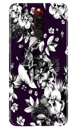 white flowers Case for Xiaomi Redmi 8