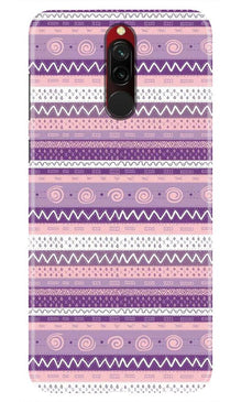 Zigzag line pattern3 Mobile Back Case for Xiaomi Redmi 8 (Design - 11)