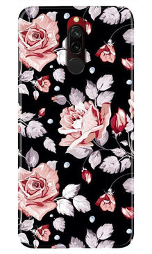 Pink rose Mobile Back Case for Xiaomi Redmi 8 (Design - 12)