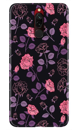 Rose Black Background Case for Xiaomi Redmi 8