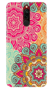 Rangoli art2 Mobile Back Case for Xiaomi Redmi 8 (Design - 29)