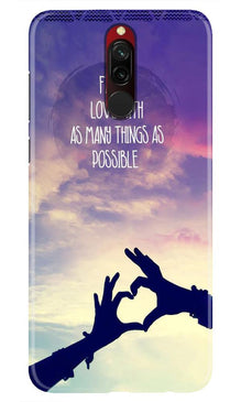 Fall in love Mobile Back Case for Xiaomi Redmi 8 (Design - 50)