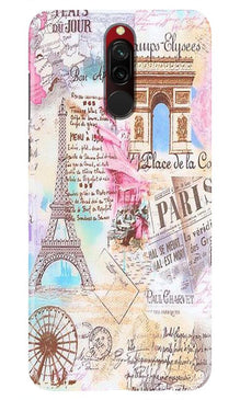Paris Eiftel Tower Mobile Back Case for Xiaomi Redmi 8 (Design - 54)
