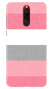 Pink white pattern Mobile Back Case for Xiaomi Redmi 8 (Design - 55)
