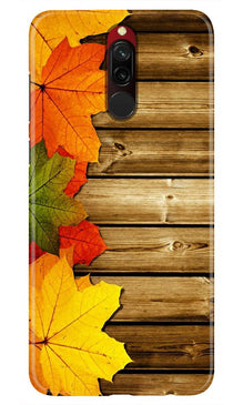 Wooden look3 Mobile Back Case for Xiaomi Redmi 8 (Design - 61)