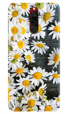 White flowers2 Mobile Back Case for Xiaomi Redmi 8 (Design - 62)