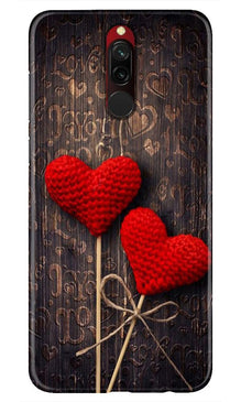 Red Hearts Mobile Back Case for Xiaomi Redmi 8 (Design - 80)