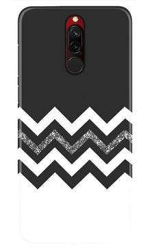 Black white Pattern2Mobile Back Case for Xiaomi Redmi 8 (Design - 83)