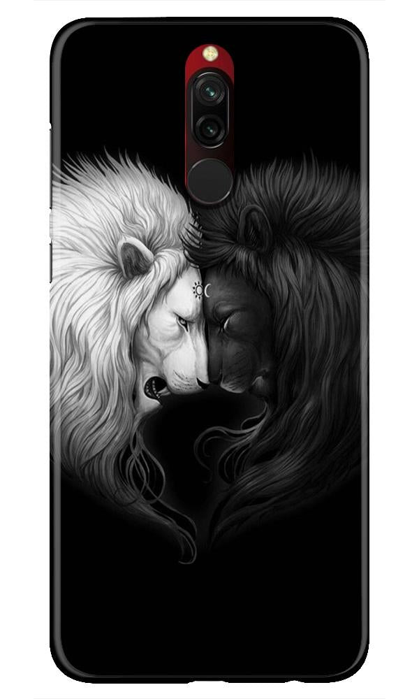 Dark White Lion Case for Xiaomi Redmi 8  (Design - 140)