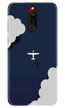 Clouds Plane Mobile Back Case for Xiaomi Redmi 8 (Design - 196)
