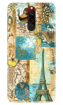 Travel Eiffel Tower Mobile Back Case for Xiaomi Redmi 8 (Design - 206)