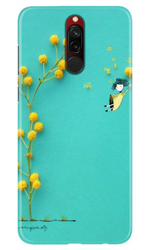 Flowers Girl Mobile Back Case for Xiaomi Redmi 8 (Design - 216)