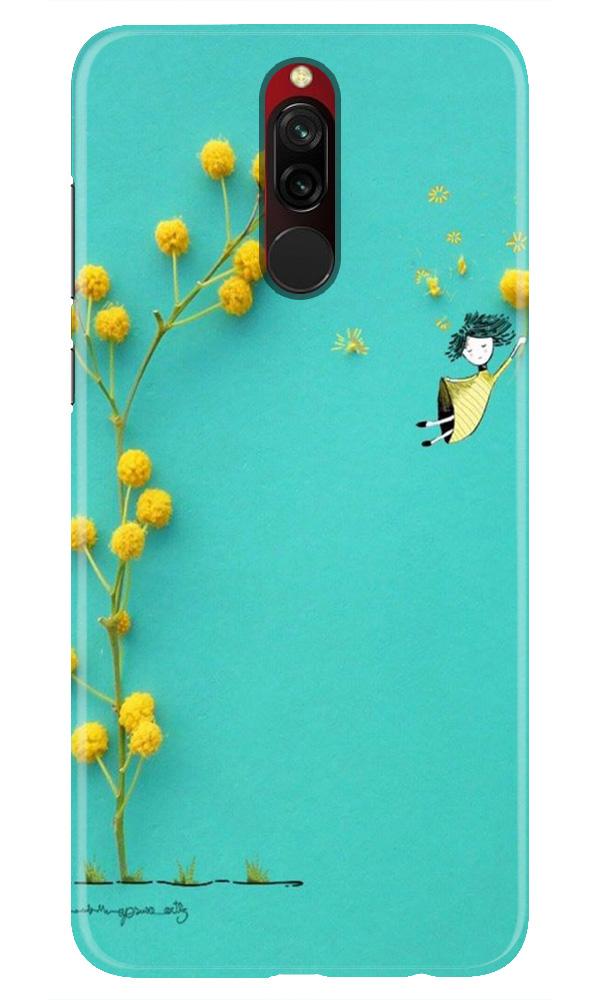 Flowers Girl Case for Xiaomi Redmi 8 (Design No. 216)