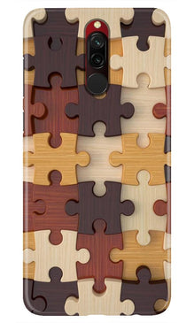 Puzzle Pattern Mobile Back Case for Xiaomi Redmi 8 (Design - 217)