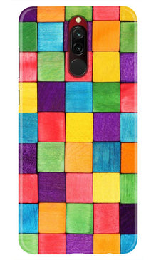 Colorful Square Mobile Back Case for Xiaomi Redmi 8 (Design - 218)