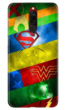 Superheros Logo Mobile Back Case for Xiaomi Redmi 8 (Design - 251)