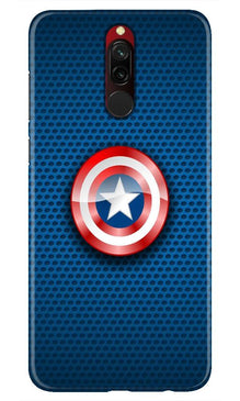 Captain America Shield Mobile Back Case for Xiaomi Redmi 8 (Design - 253)