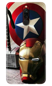 Ironman Captain America Mobile Back Case for Xiaomi Redmi 8 (Design - 254)