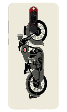 MotorCycle Mobile Back Case for Xiaomi Redmi 8 (Design - 259)