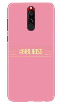Girl Boss Pink Mobile Back Case for Xiaomi Redmi 8 (Design - 263)