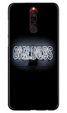 Girl Boss Black Mobile Back Case for Xiaomi Redmi 8 (Design - 268)