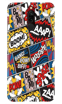 Boom Mobile Back Case for Xiaomi Redmi 8(Design - 302)