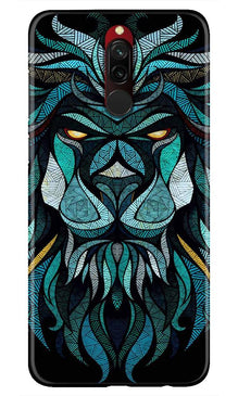 Lion Mobile Back Case for Xiaomi Redmi 8  (Design - 314)
