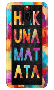 Hakuna Matata Mobile Back Case for Xiaomi Redmi 8  (Design - 323)