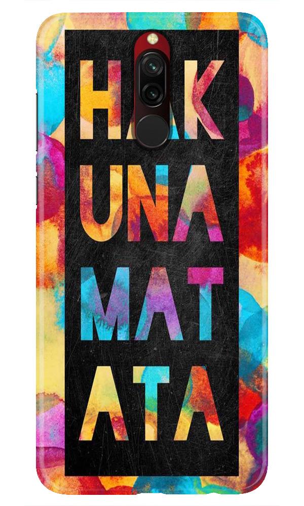 Hakuna Matata Mobile Back Case for Xiaomi Redmi 8  (Design - 323)