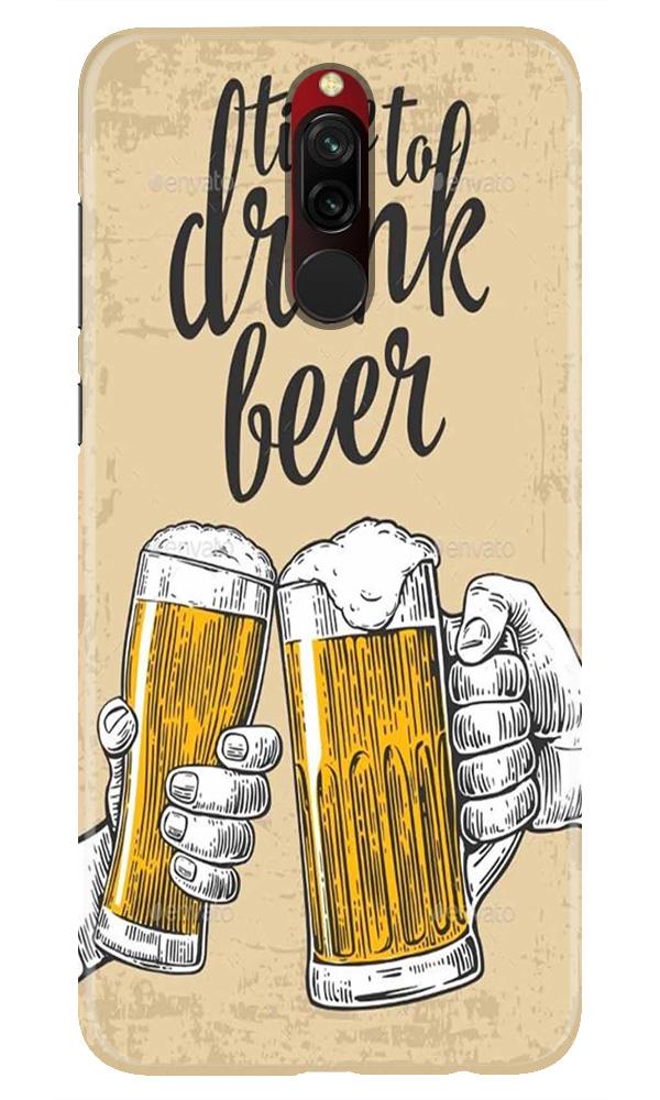 Drink Beer Mobile Back Case for Xiaomi Redmi 8(Design - 328)