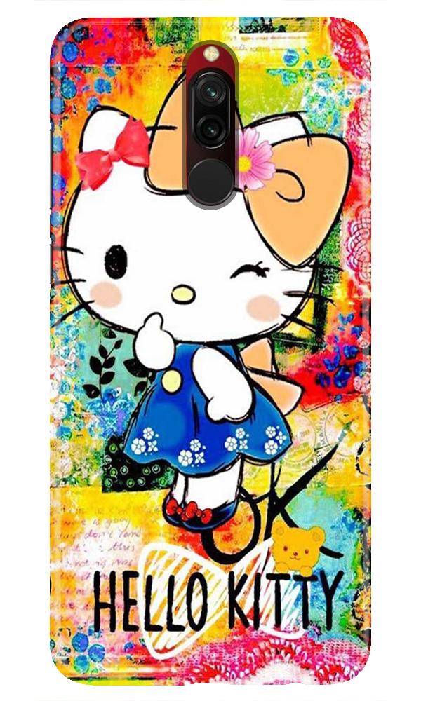 Hello Kitty Mobile Back Case for Xiaomi Redmi 8  (Design - 362)