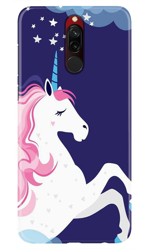 Unicorn Mobile Back Case for Xiaomi Redmi 8(Design - 365)