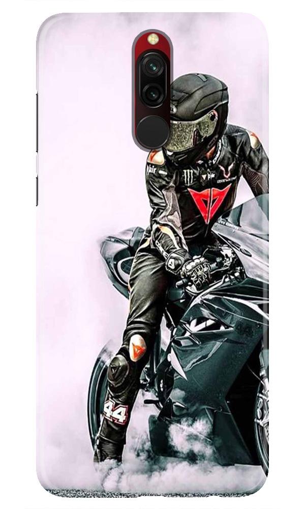 Biker Mobile Back Case for Xiaomi Redmi 8  (Design - 383)