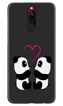 Panda Love Mobile Back Case for Xiaomi Redmi 8  (Design - 398)