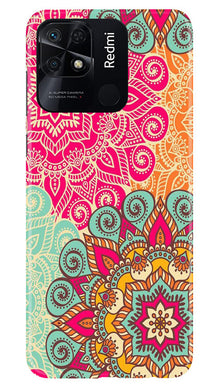 Rangoli art Mobile Back Case for Redmi 10C (Design - 6)