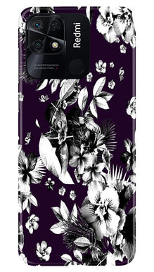 white flowers Mobile Back Case for Redmi 10 (Design - 7)