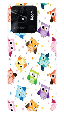 Owl Baground Pattern shore Mobile Back Case for Redmi 10C (Design - 13)