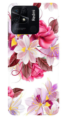Beautiful flowers Mobile Back Case for Redmi 10C (Design - 23)