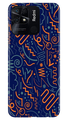 Line Art Baground Mobile Back Case for Redmi 10 (Design - 26)