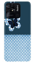 White dots Butterfly Case for Redmi 10C