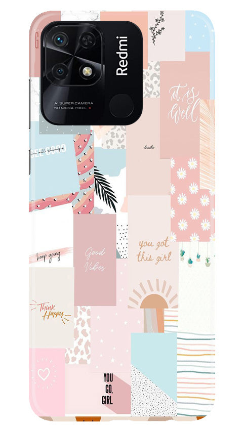 Shinny Blue Background Case for Redmi 10C