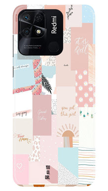 Shinny Blue Background Mobile Back Case for Redmi 10 Power (Design - 32)