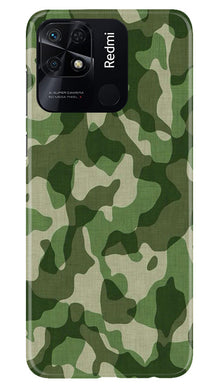 Army Camouflage Mobile Back Case for Redmi 10C  (Design - 106)