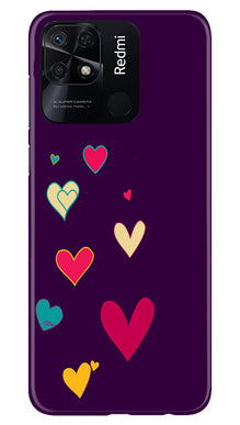 Purple Background Mobile Back Case for Redmi 10C  (Design - 107)