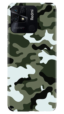Army Camouflage Mobile Back Case for Redmi 10  (Design - 108)
