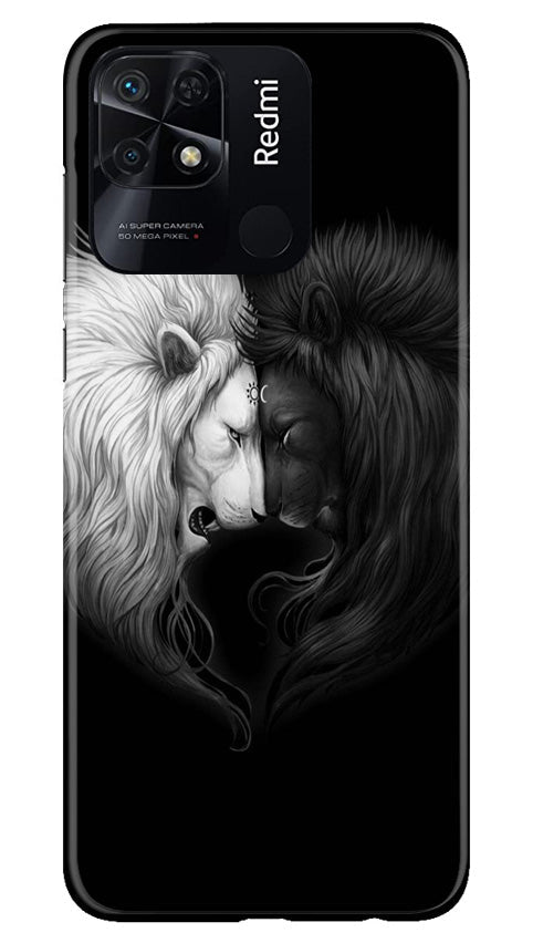 Dark White Lion Case for Redmi 10C  (Design - 140)