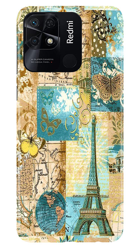 Travel Eiffel Tower Case for Redmi 10 (Design No. 175)